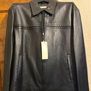 Perry Ellis Classic Leather Jacket
